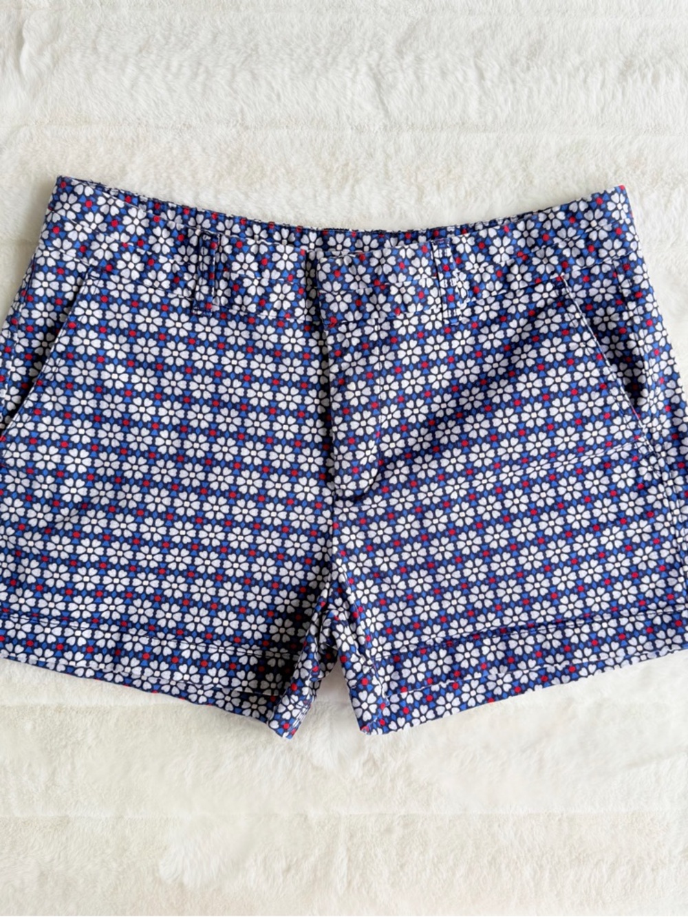 Gap City Shorts 3” Blue Floral Print Low Rise Size 6
